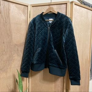 NWOT Kensie Bomber Jacket | Teal Velvet | Medium